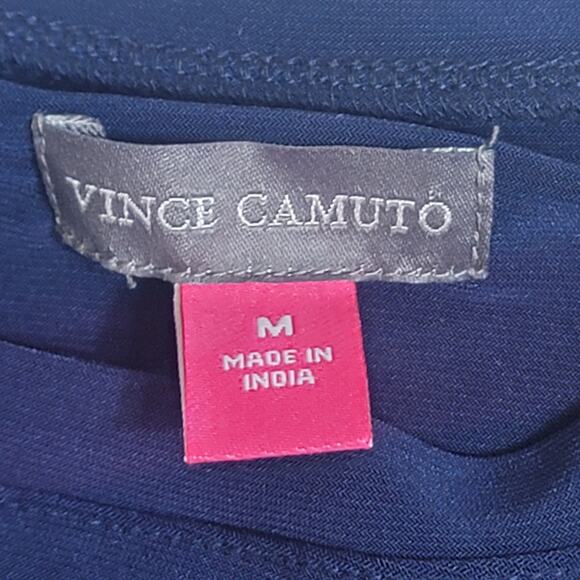 Vince Camuto Navy Blue Short Sleeve Blouse NWT Women's Size M - Picture 2 of 7